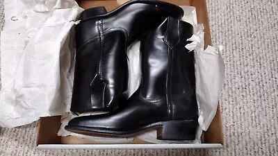 Vintage 90s Frye Black Leather Biker Motorcycle Boots Men Size 11 B 3156 NOS • $99.99