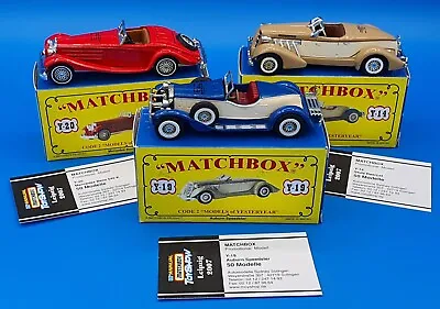 MATCHBOX MofY - 3 X Code 2 - Y14 Y19 & Y20 - 'LEIPZIG TOY SHOW 2007' - In Boxes • £55