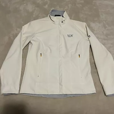 Mountain Hardwear Jacket Womens Large Ivory Soft Shell Fleece Lined Full Zip • $27.97