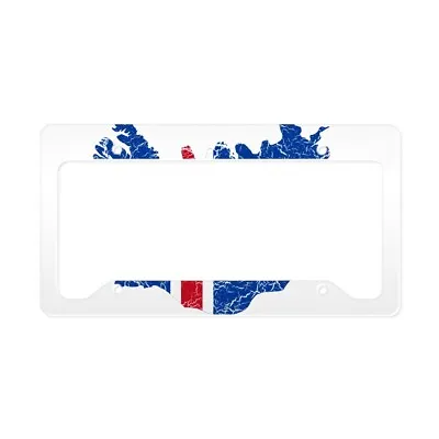 CafePress Iceland Flag And Map License Plate Holder License Frame (667657929) • $15.99