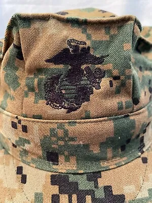 USMC Cover Garrison MarpatT Woodland US MARINE CORPS Cap Hat Size Small • $8.96