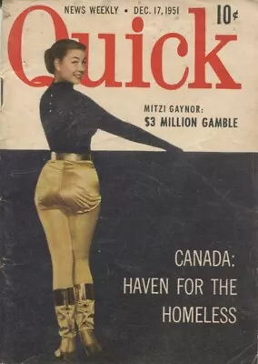 QUICK MAGAZINE ~ December 17 1951 ~ Mitzi Gaynor ~ K-3-2 • $5.99