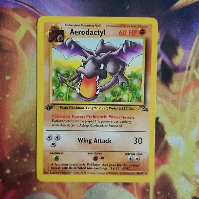 $1.99 • Buy Pokémon TCG Aerodactyl Fossil 16 Regular 1st Edition Rare