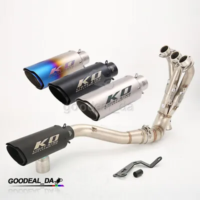 For Yamaha MT09 XSR900 Tracer 9 2021-2023 Full System Front Pipe Exhaust Muffler • $248.43