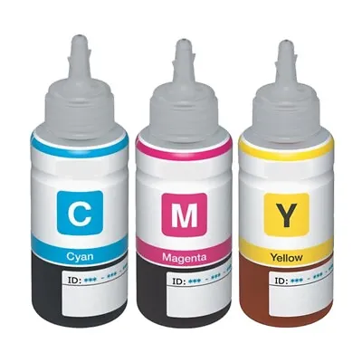 3 X Universal Ink Bottles CMY Non-OEM Alternative For Lexmark Printers - 100ml • £11.99