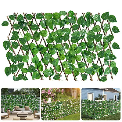 Fence Privacy Screen Artificial Leaf Faux Ivy Expandable For Balcony Outdoor UK • £13.55