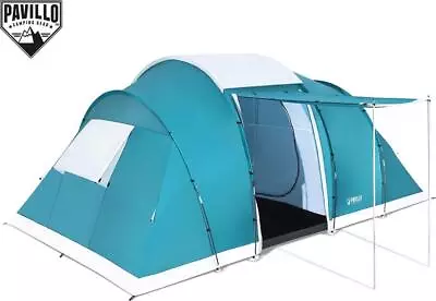 PAVILLO Family Premium Ground 6-Person 2-Room Tent Camping Living Room Canopy • $401.95