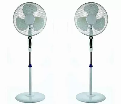 £35 • Buy 16  Electric Oscillating Pedestal Air Cooling Fan With Remote Control Standing