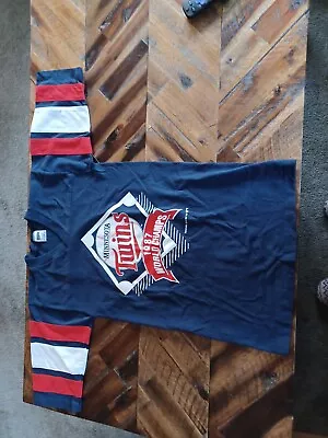 TRENCH Brand Mn Twins 1987 World Champs  Half Sleeve T-shirt • $16