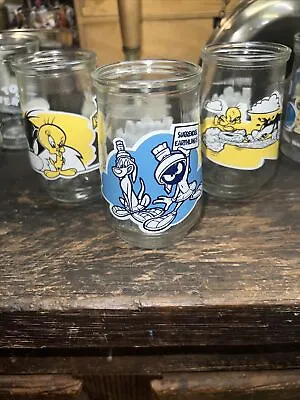 Set Of 3 Vintage 1994-95 Welch's Jelly Jar Glasses Looney Tunes • $15.95