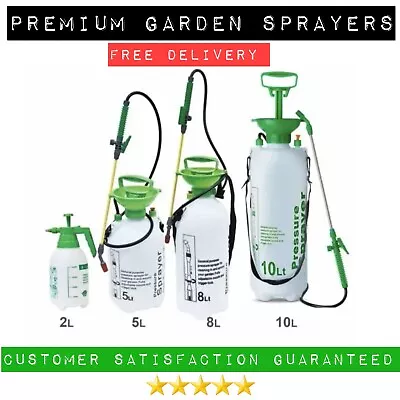 2L 5L 8L 10L  Garden Pressure Spray Bottle  Hand Pump Sprayer Weed Chemical • £12.49