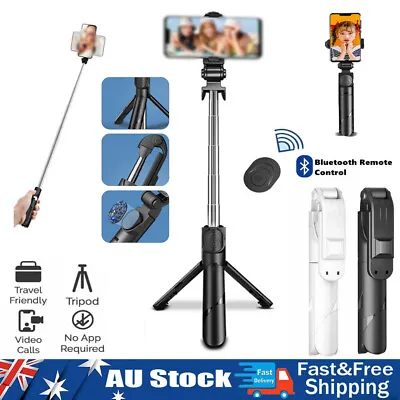 $15.99 • Buy Flexible Tripod Holder Stand Selfie Stick With Bluetooth Remote For Mobile Phone