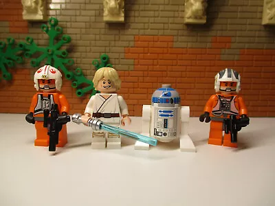 (G5/7) LEGO Star Wars 1x Luke Skywalker R2-D2 2x X-Wing Pilot Mini Figurine • $38.64