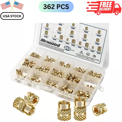 362Pcs Nut Threaded Inserts For Plastic Heat Set Female Thread Knurled Embedment • $34.49