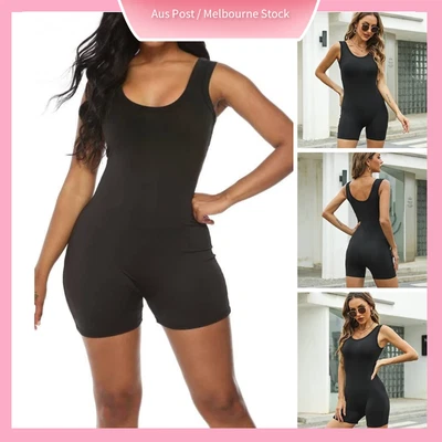 $19.95 • Buy Sleeveless Tank Tops Short Romper Sports Jumpsuit Bodysuit One Piece Catsuit
