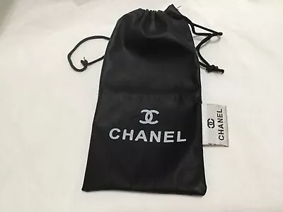 Chanel Sunglass/eyeglass Black Microfiber Pouch Drawstring Dust Bag 3.5  X 6.75  • $25