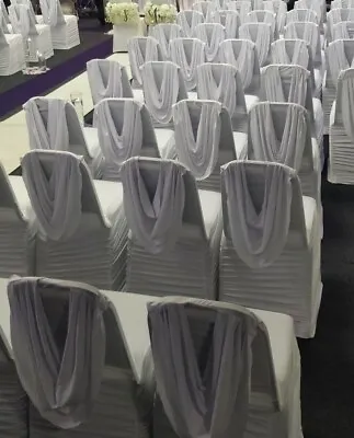 £1.50 • Buy HIRE Only- Swag Chair Covers Spandex Lycra Cover Wedding Party White
