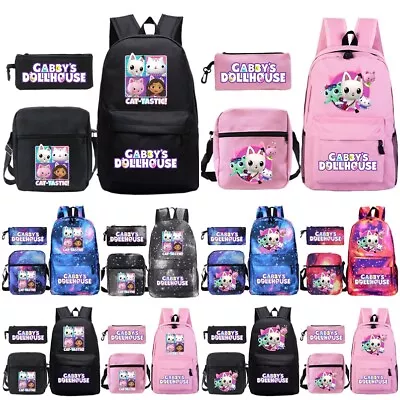 CAT-TASTIC Gabbys Dollhouse 3pcs Bag Set Backpack School Message Bag Pencil Case • $39.99