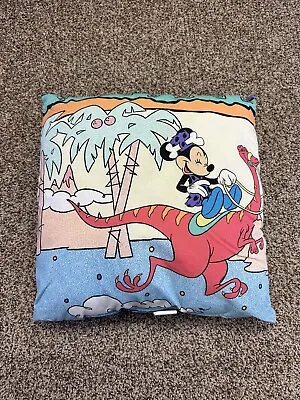 Vintage 90’s Disney Mickey Minnie Cartoon Art Throw Pillow 15x15 • $15