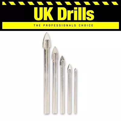 1 X GLASS & TILE DRILL BIT PERFECT FOR CERAMICS MIRRORS MARBLE ETC • £2.25