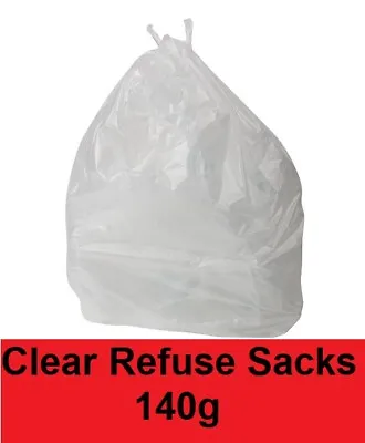 £11.65 • Buy Clear Bin Bags Recycling Bin Liners Heavy Duty 140g