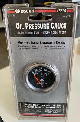 $12.99 • Buy NOS Equus 2  Chrome Oil Pressure Gauge 0-80 PSI #6520 - Fast Shipping