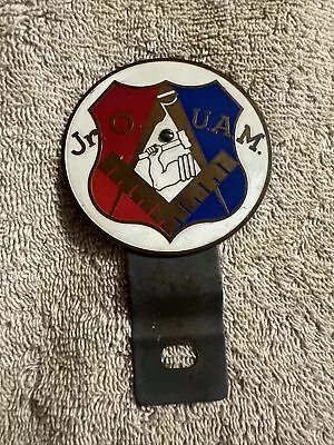 Scarce Vintage Jr O.U.A.M. OUAM License Plate Topper Masonic • $58