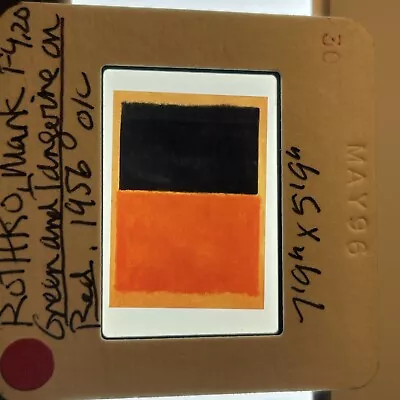 Mark Rothko “Green & Tangerine ” Abstract Expressionism Art 35mm Slide • £9.66