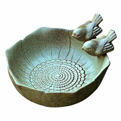 £23.06 • Buy Ceramic Birdbath Bird Feeder Bowl Decor For Bee Bird Bath Outdoor Garden Yard