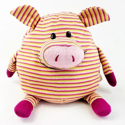 Jay At Play Mushable Pot Bellies Plush Pig Pink Lime Green Striped Cuddle Buddy • $14.44