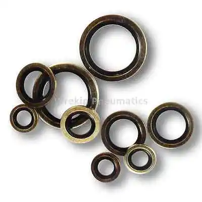 Dowty Seals 1/8   BSP - Bonded Washers - PACK OF 5 - Self Centering Hydraulic • £1.85