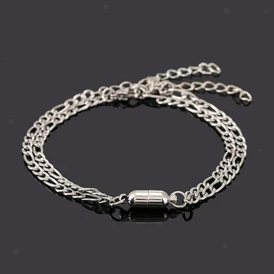 £4.90 • Buy 1 Pair Lovers Bracelets Men Women Minimalist Stainless Steel Win