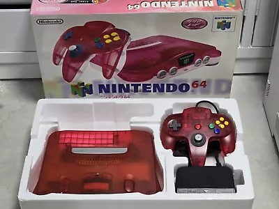 Nintendo 64 N64 Boxed Console Watermelon Red NUS-001 Japanese Ntsc-J Jap Cib • $299