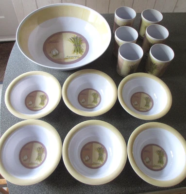 £15 • Buy 13pc Royle Melamine Bowl Set Tableware Camping Picnic Caravan BBQ