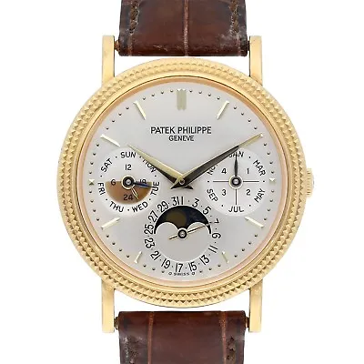 Patek Philippe Perpetual Calendar 18k Yellow Gold Watch 5039J Complete 2005 • $44999