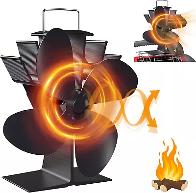 4 BLADE COCOON FAN US  Ecofan Fireplace Fan Save EnergyHeater / Gas / Pellet • $53.17