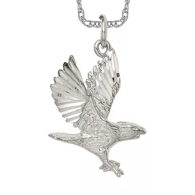 925 Sterling Silver Eagle Necklace Charm Pendant • £215.89