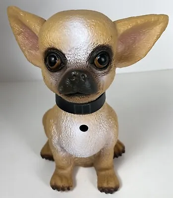 CHICO CHIHUAHUA Tan Motion Sensor Barking Response Toy 8  Tall 5.5  Wide HTF Box • $49.95