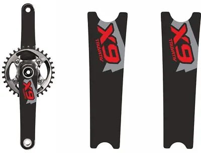 Crank Set Stickers Decals MTB SRAM X9 Mountain Bike Bicycle Adhesive 2 Pcs Red • $20.99
