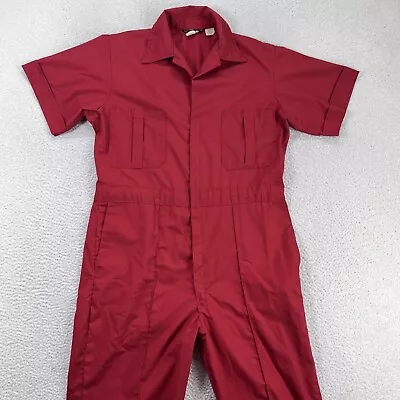 VINTAGE Sears Coveralls Mens 40 Reg Red Putter Suit Mechanic Workwear USA • $55.10