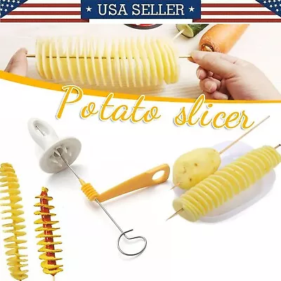 Potato Twister Spiral Cutter Cucumber Slicer Vegetable Spiralizer Kitchen Gadget • $8.30