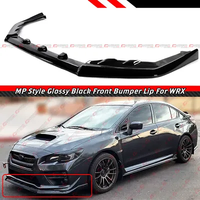 $139.99 • Buy For 2015-2021 Subaru WRX STi MP Style JDM Gloss Black Front Bumper Lip Splitter