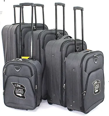 £24.99 • Buy 2 Wheel Lightweight Expandable Suitcases Hand Luggage Cabin Travel Bag Holdall