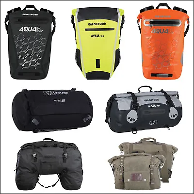 Oxford Motorcycle Luggage Roll Bag Backpack Aqua Drystash Dufflle Waterproof New • $229.98