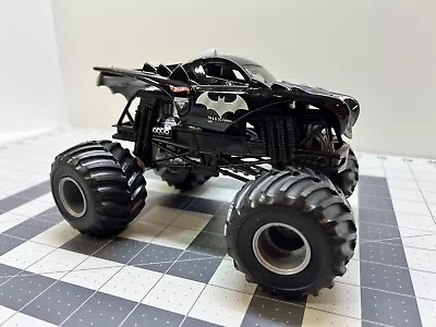 Hot Wheels Monster Jam BATMOBILE Batman Truck 2 Time Racing Champion 1:24 • $16