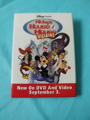 Disney Mickey's House Of Mouse Villains Movie VIDEO DVD Pin Pre-owned Vintage • $8.99