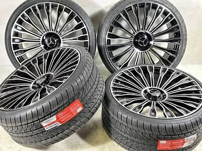 22x9 22x10.5 Black Mercedes Wheels Tires S580 S600 S500 S550 S560 S63 MAYBACH • $2299