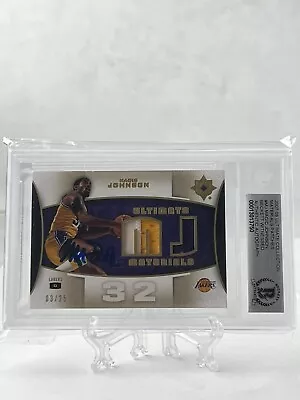 2007-08 Ultimate Collection Magic Johnson BGS AUTO 10 PATCH RELIC 03/25 LAKERS • $499.99