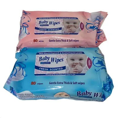 Bulk Pack - Baby Wipes With Aloe & Vit E - Pack Of 80 Wipes X 24 • $49.99