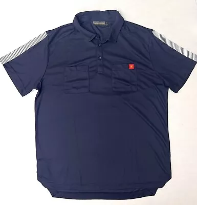 McDonalds Apparel Collection Shirt Size Large Blue Employee Crew Uniform Polo • $15